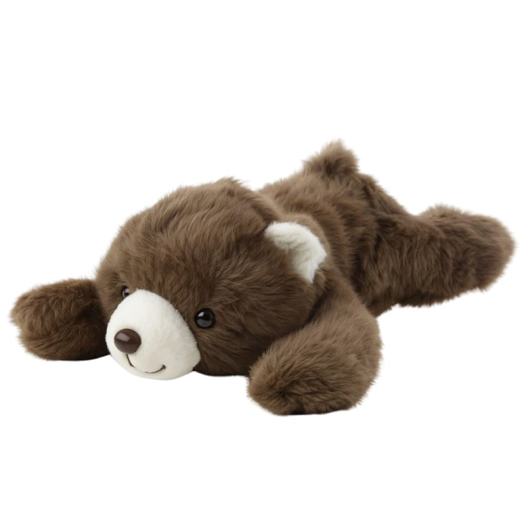 Pluszowa Maskotka Przytulanka Leżący Niedźwiedź Brązowy 30cm