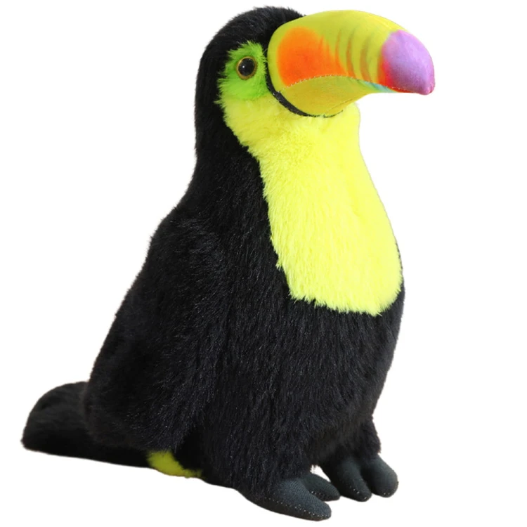 Pluszowy Ptak Tukan Pluszak Maskotka Przytulanka Żółty 20cm