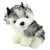Piesek Husky W Torebce Pluszowy Maskotka Przytulanka Biało Szary