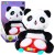 Pluszowa Panda Z Bębenkami Maskotka Przytulanka Światła Dźwięki