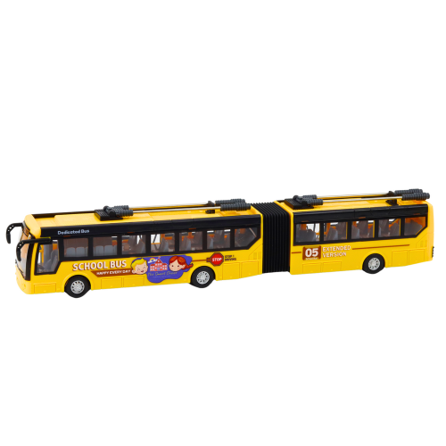 Autobus Szkolny Trolejbus Przegubowy Zdalnie Sterowany RC 1:32 Żółty
