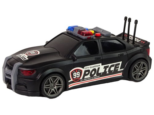 Auto Sportowe Otwierany Bagażnik Policja Światła Dźwięki Czarny 1:16
