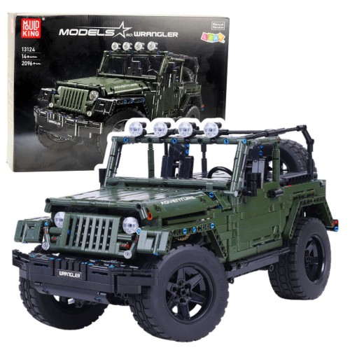 Klocki Konstrukcyjne Auto Terenowe Zielony Khaki 2078 el.