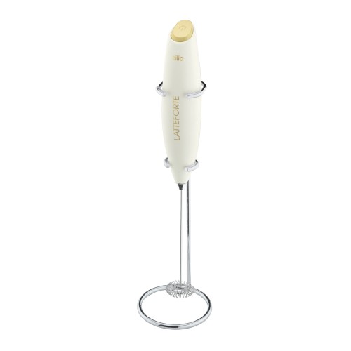 Spieniacz do mleka na stojaku, 23 cm, biały