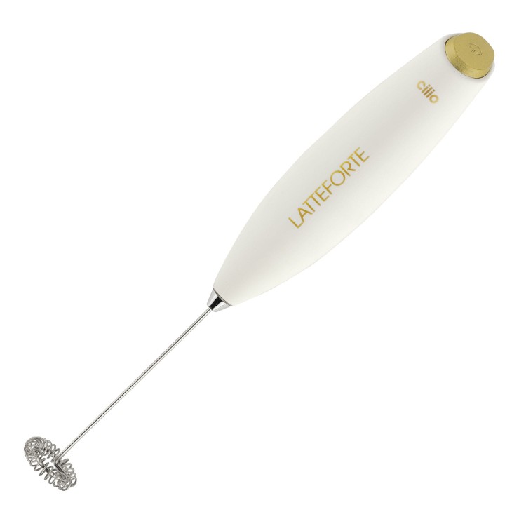 Spieniacz do mleka na stojaku, 23 cm, biały