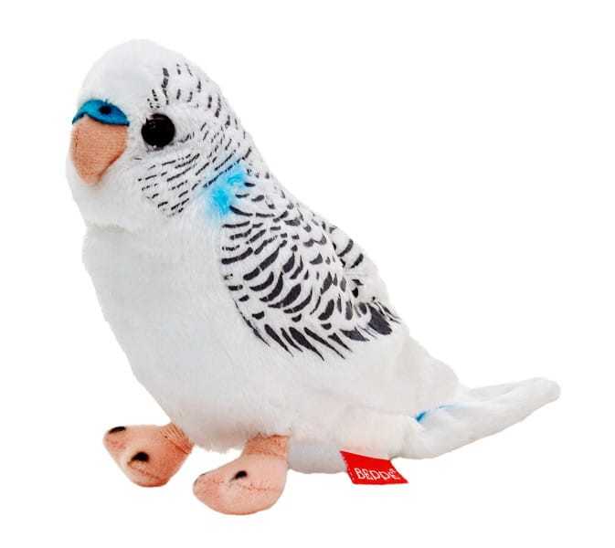Papuga falista biała 13 cm - Beppe
