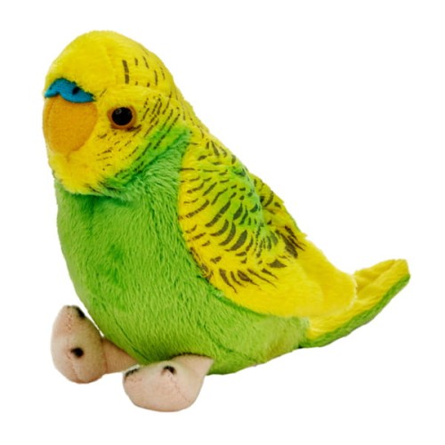 Papuga falista zielono-żółta 13 cm - Beppe