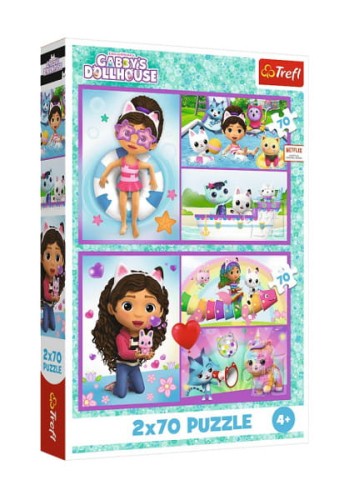 Puzzle 2x70 Baw się z Gabby - Trefl