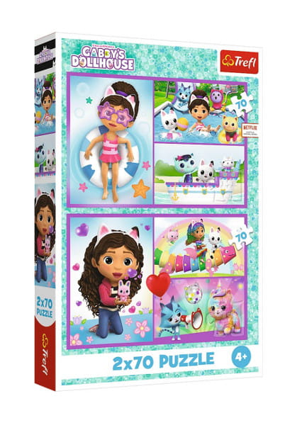 Puzzle 2x70 Baw się z Gabby - Trefl
