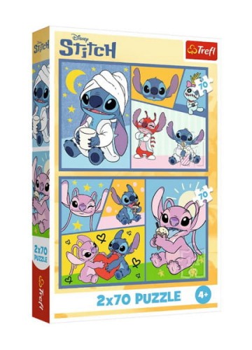 Puzzle 2x70 Ze Stitchem nie ma nudy - Trefl