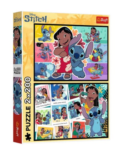 Puzzle 2x200 Wesołe życie Stitcha - Trefl