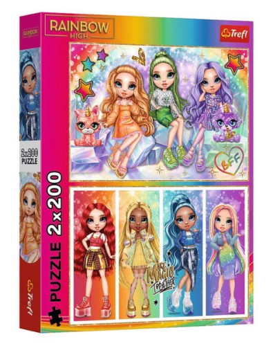 Puzzle 2x200 Tęczowe lalki - Trefl