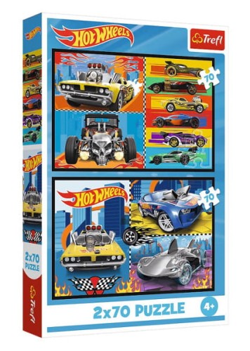 Puzzle 2x70 Samochodziki Hot Wheels - Trefl