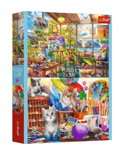 Puzzle 2x500 Sztuka malowania - Trefl