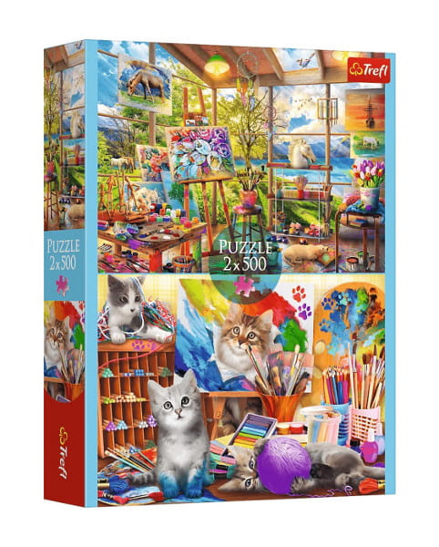 Puzzle 2x500 Sztuka malowania - Trefl
