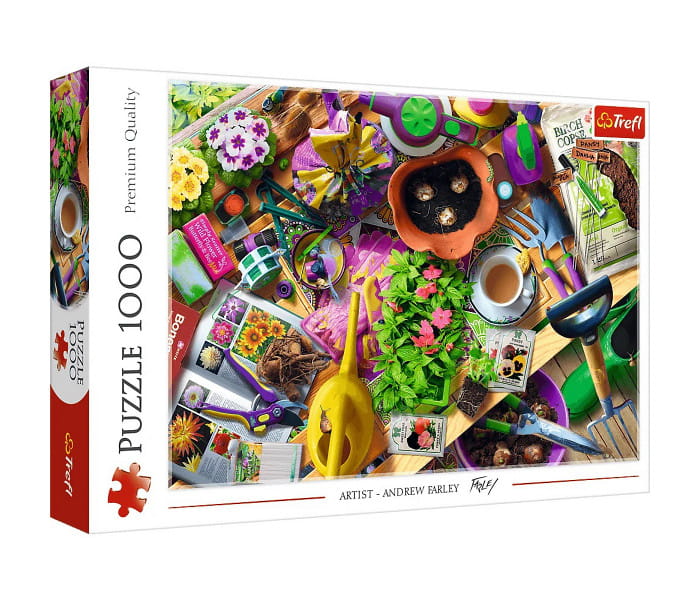 Puzzle 1000 Porządki w ogrodzie - Trefl