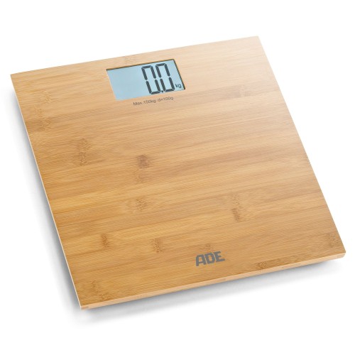 Waga łazienkowa, do 150 kg, 30 x 30 cm, bambus