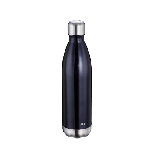 Butelka termiczna, stalowa czarna, 750 ml