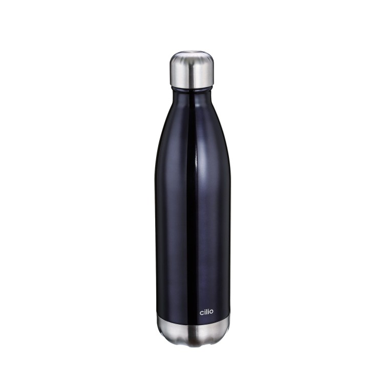 Butelka termiczna, stalowa czarna, 750 ml