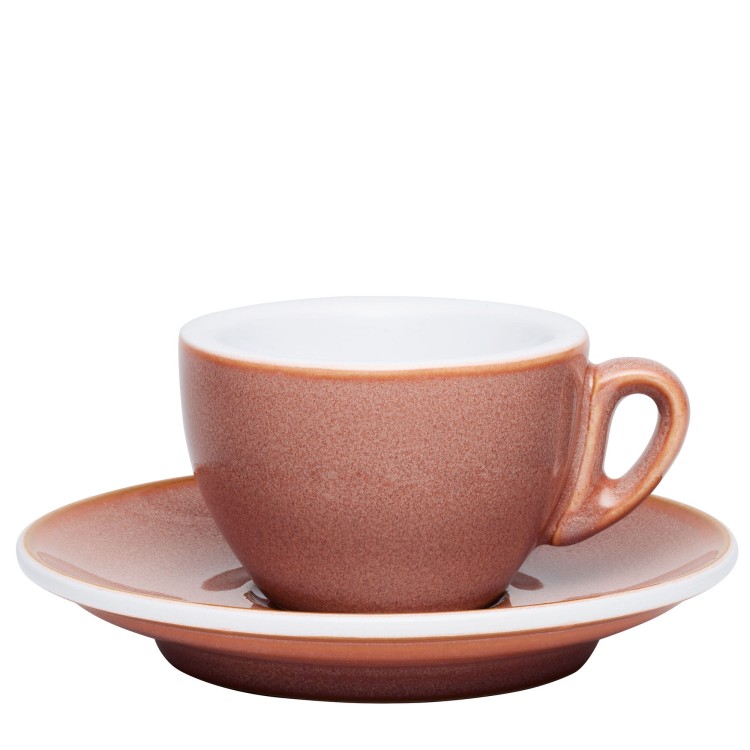 FIliżanka do espresso, ze spodkiem, 0,05 l, różowa