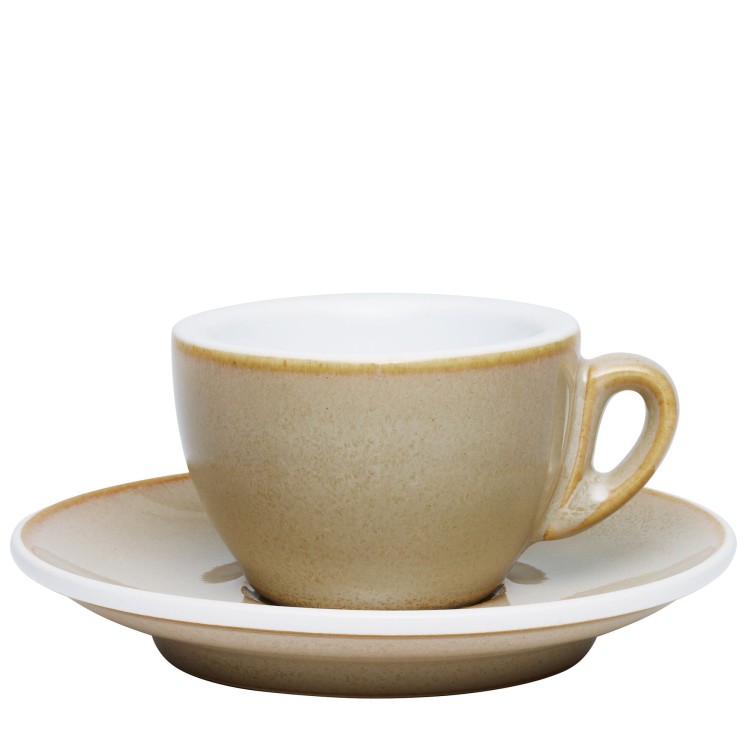 Filiżanka do espresso, ze spodkiem, 0,05 l, beżowa