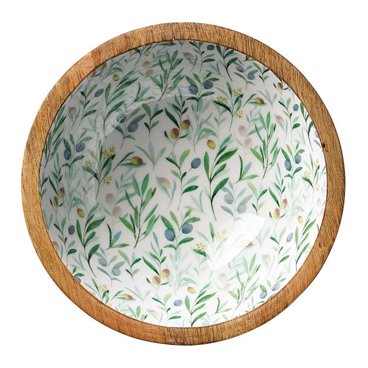 Miska z drewna mango, śred. 20 x 8 cm, oliwki