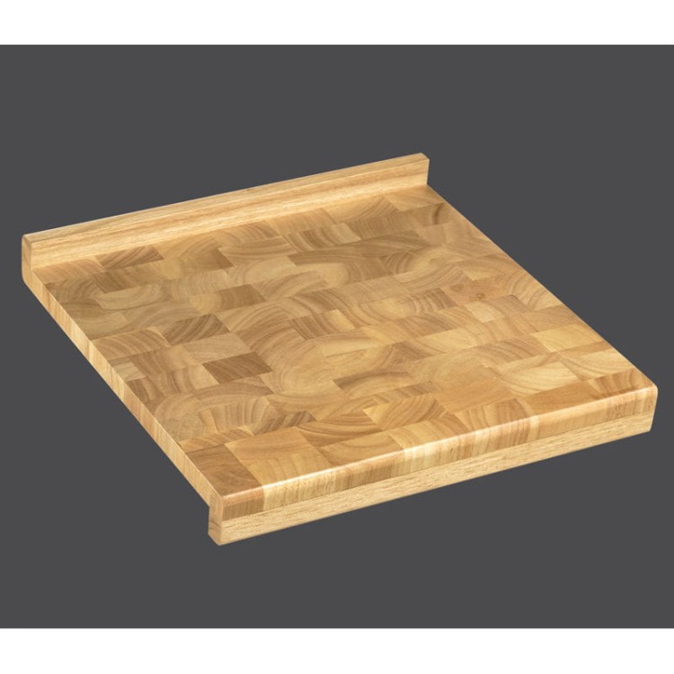 Stolnica typu end grain, kauczukowiec, 39x39x4,5cm