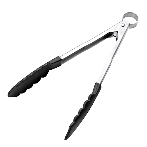 Szczypce do patelni z powłoką nieprzywierającą, stal nierdzewna/nylon, 24 cm