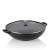 Wok ze szklaną pokrywą, żeliwo emaliowane, śred.36 cm, 4 l, wys. 10 cm, czarny