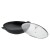 Wok ze szklaną pokrywą, żeliwo emaliowane, śred.36 cm, 4 l, wys. 10 cm, czarny