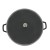 Wok ze szklaną pokrywą, żeliwo emaliowane, śred.36 cm, 4 l, wys. 10 cm, czarny