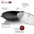 Wok ze szklaną pokrywą, żeliwo emaliowane, śred.36 cm, 4 l, wys. 10 cm, czarny