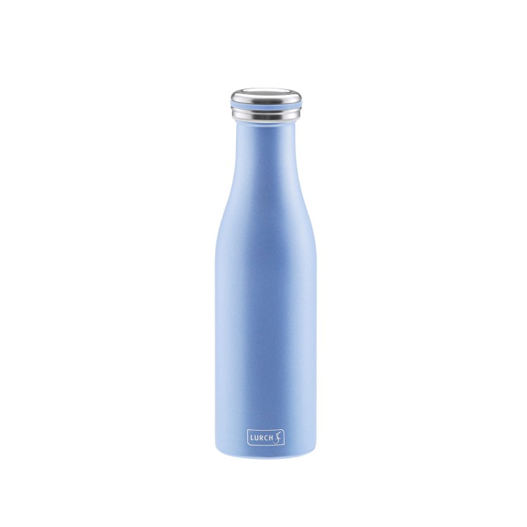 Butelka termiczna, stalowa, 0,5 l, błękitna perłowa