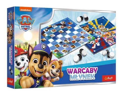 Gra Warcaby i Młynek Psi Patrol - Trefl