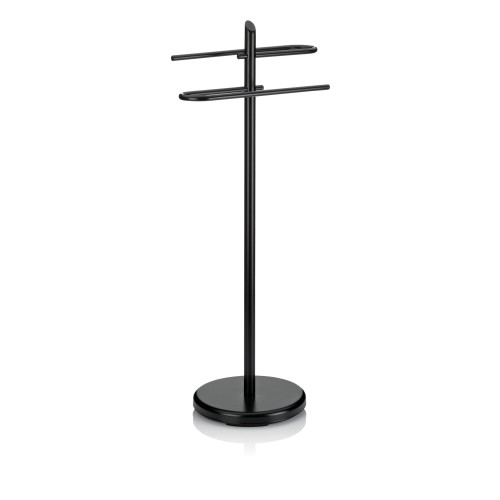 Wieszak na ręczniki, śred.25,5 cm, wys. 88 cm, czarny