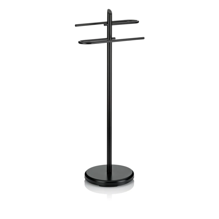 Wieszak na ręczniki, śred.25,5 cm, wys. 88 cm, czarny