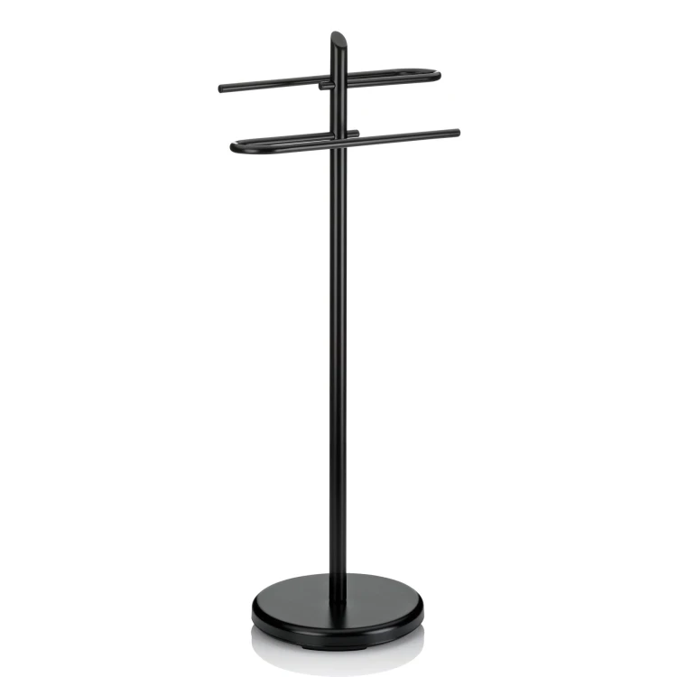 Wieszak na ręczniki, śred.25,5 cm, wys. 88 cm, czarny