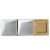 Zestaw 3 kwadratowych porcelanowych miseczek na bambusowej podkładce, 33,5x12x5 cm, białe