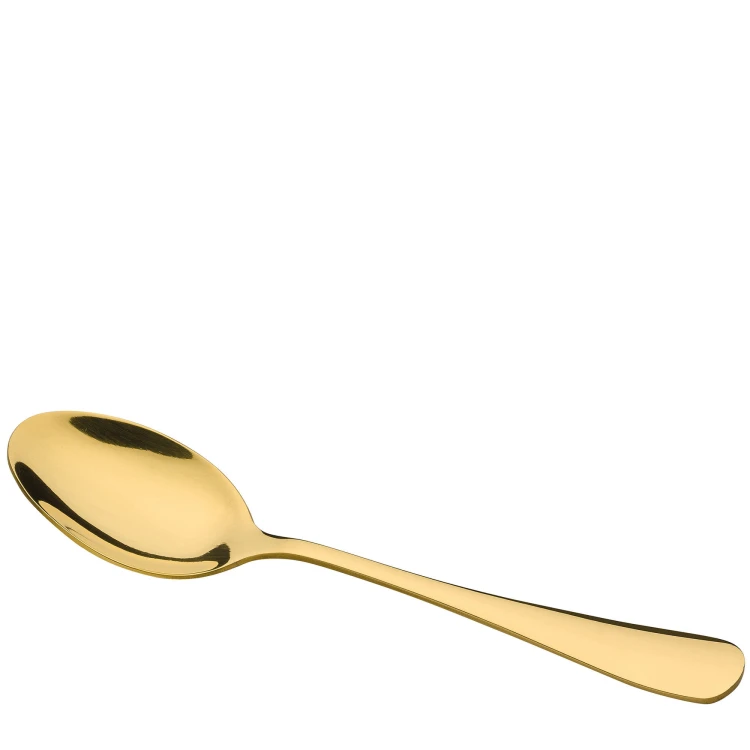 Łyżeczki do kawy, 6 szt., stal nierdzewna, 13,5 cm, kolor złoty