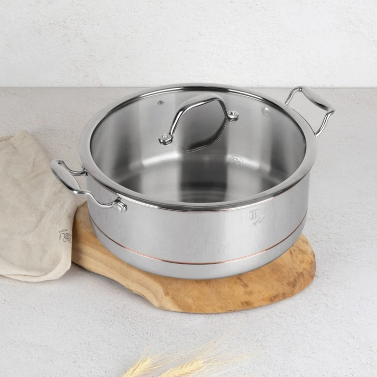 Garnek z pokrywką 28 cm Copper Touch Collection BerlingerHaus BH-8816