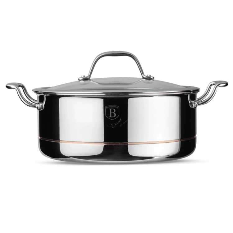 Garnek z pokrywką 24 cm Copper Touch Collection BerlingerHaus BH-8815