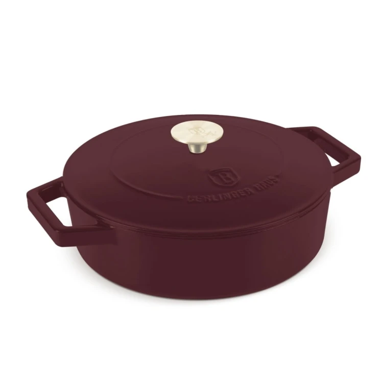Garnek żeliwny 2,57L z pokrywką 26cm BerlingerHaus Leonardo BH-6263