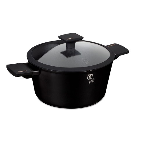 Garnek z pokrywką 28 cm BerlingerHaus BH-8262 Monaco / Black Rose Collection