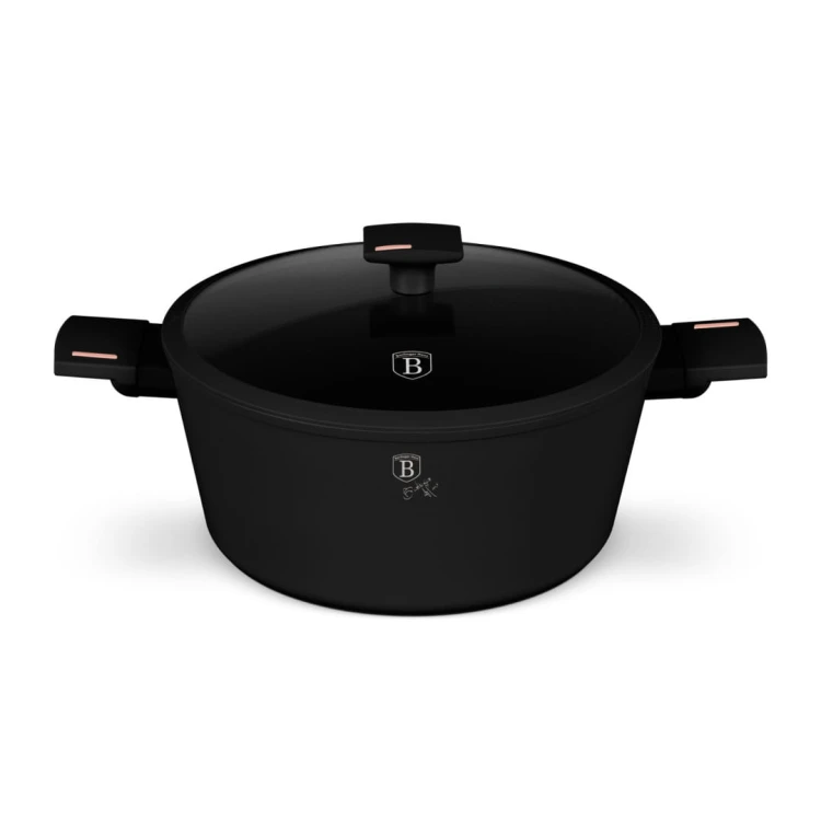 Garnek z pokrywką 28 cm BerlingerHaus BH-8262 Monaco / Black Rose Collection