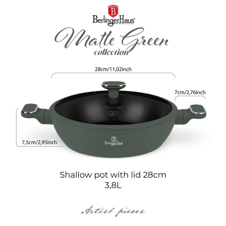 Garnek Płytki BerlingerHaus Matte Green BH-8199