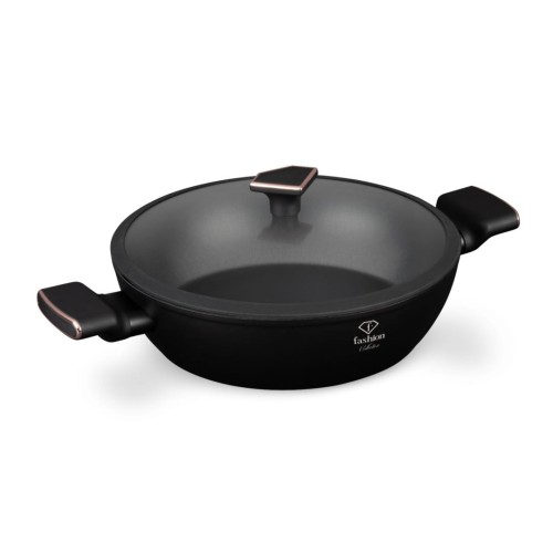 Garnek niski z pokrywką 28 cm Fashion TV FTV-0035 Matte Black- Rose Gold