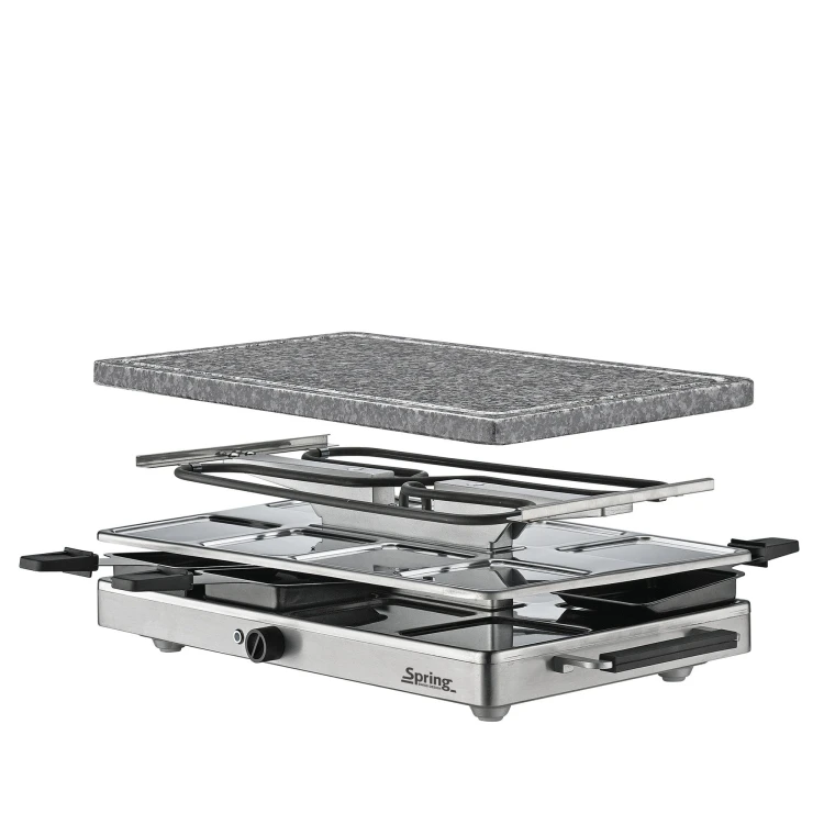 Raclette/grill stołowy, dla 8 os., granitowa płyta grillowa, 47,5 x 27 x 14 cm