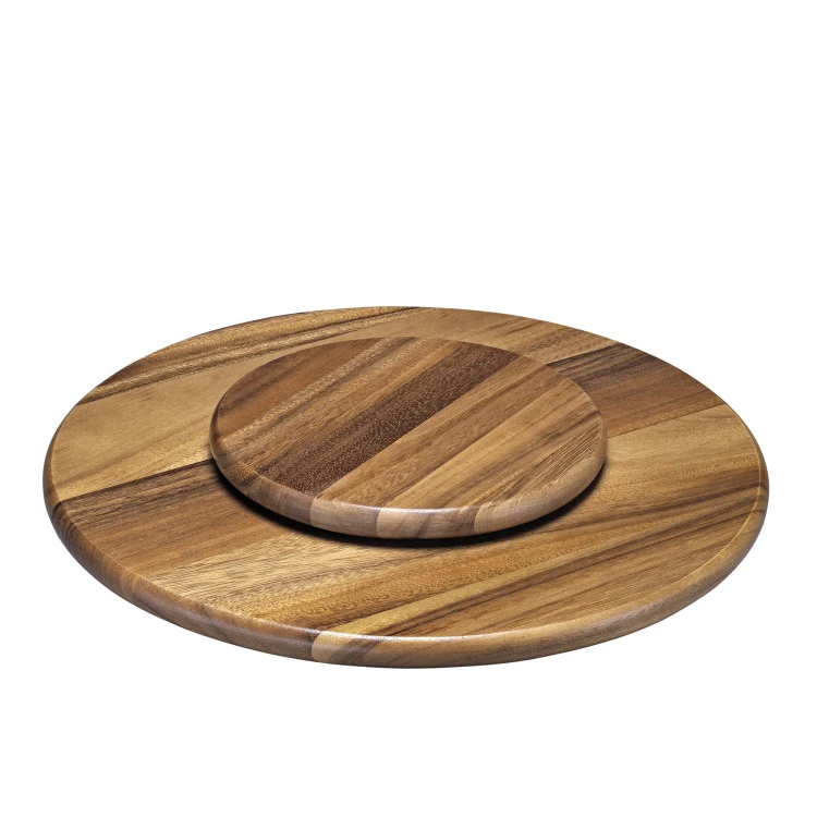 Obrotowa deska do serwowania typu "lazy susan", drewno akacji, śred. 40,5 cm