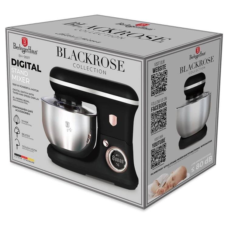 Robot kuchenny planetarny 1500W BerlingerHaus BH-9897 Black Rose