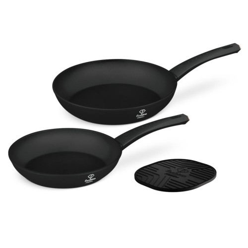Zestaw 2 patelni + podkładka Fashion TV FTV-0048 Matte Black- Rose Gold